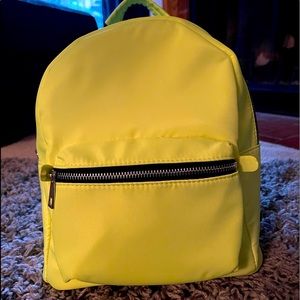 Lime green backpack